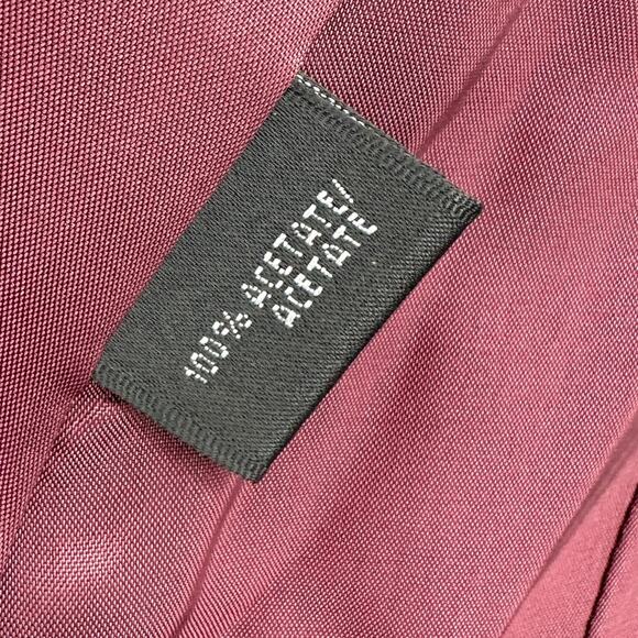 Lafayette 148 Burgundy Notched Lapel Long Sleeves Crinkled‎ Jacket Size 4 - Picture 5 of 6